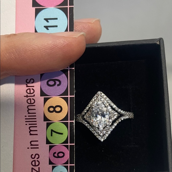 Sterling Silver zirconia Diamond Ring 925 size 7 - Picture 17 of 17